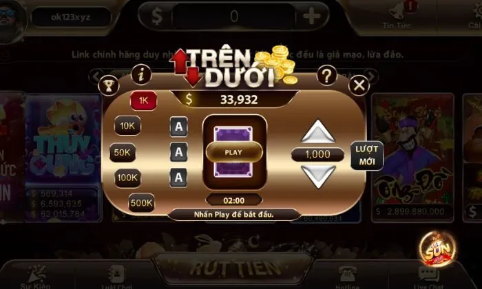 Trên Dưới Sunwin mang đến cảm giác hồi hộp, hấp dẫn